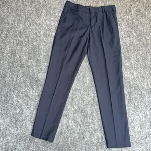 H&M Boys Slim Fit Dress Pants US 18 Navy Blue Adjustable Waist 30Wx29L School